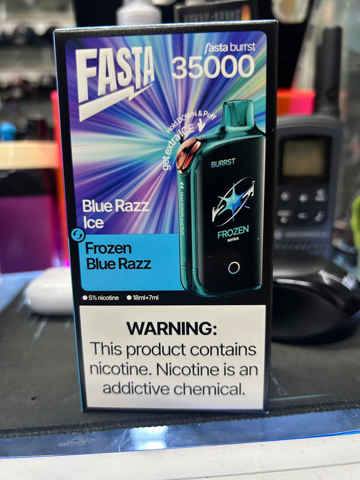 PLUMA FASTA AZUL RAZZ HIELO