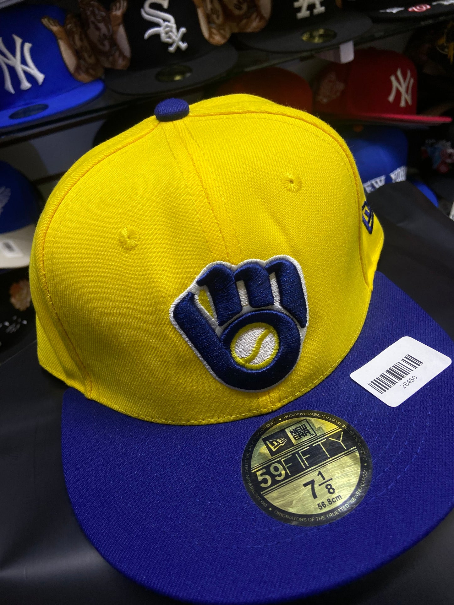 Gorra 59FIFTY Milwaukee Brewers – Amarillo y Azulado