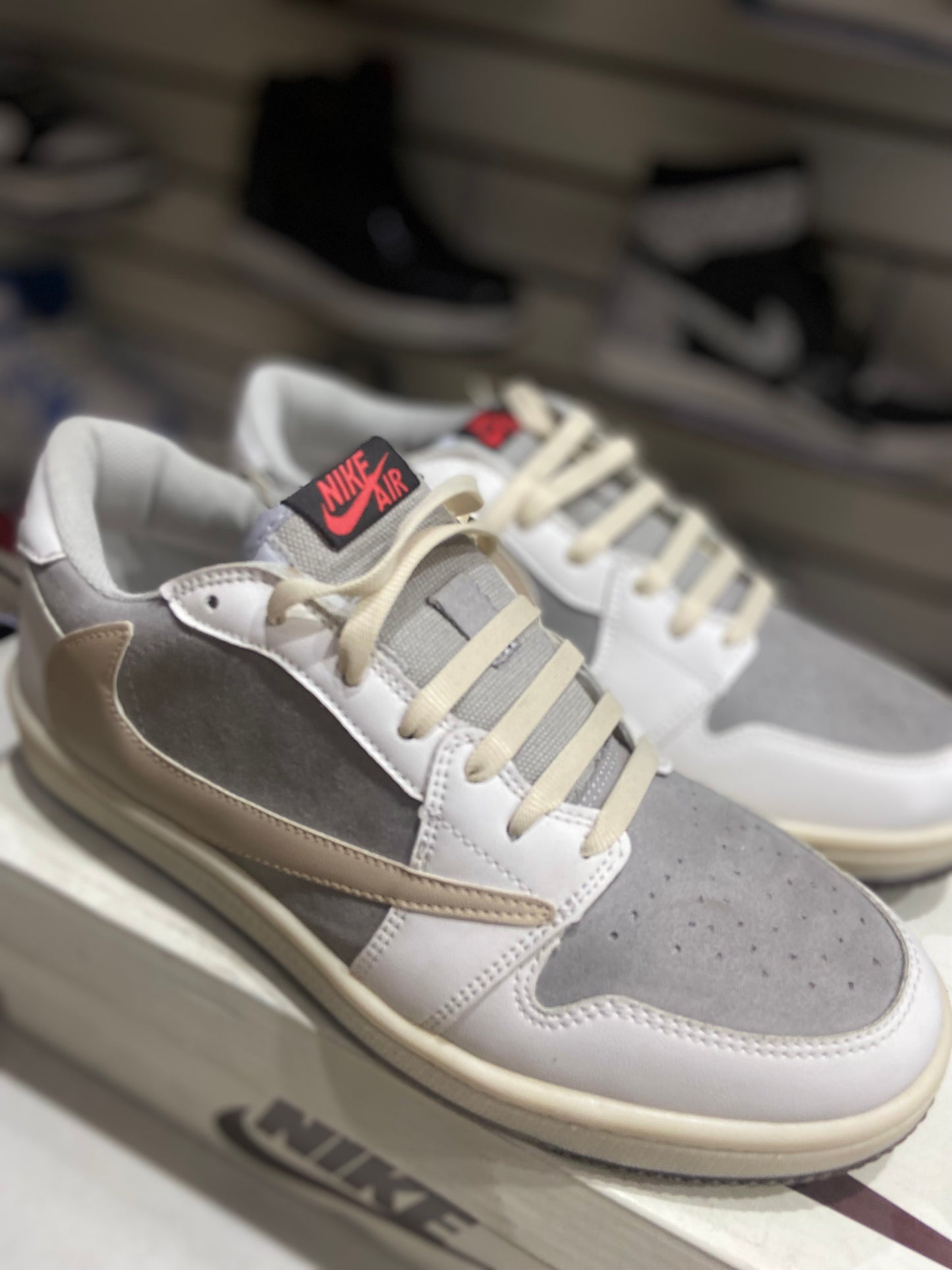 TENIS NACIONAL TIPO NIKE REVERSE MOCHA GRIS