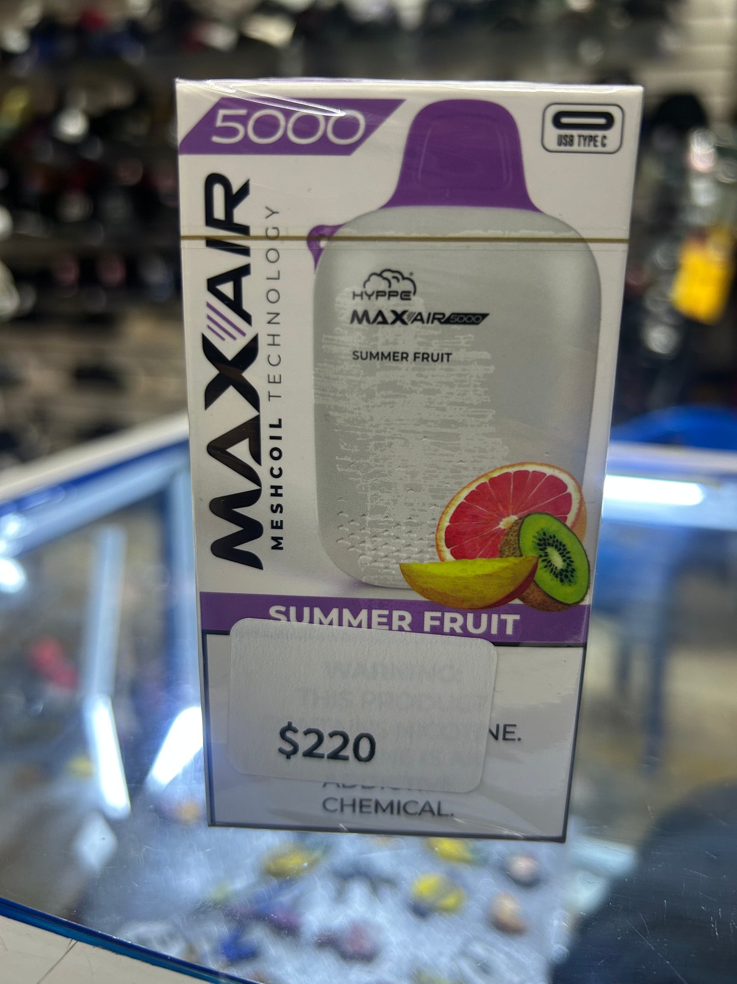 Plumón MAX AIR 5,000 PUFFS SUMMER FRUIT