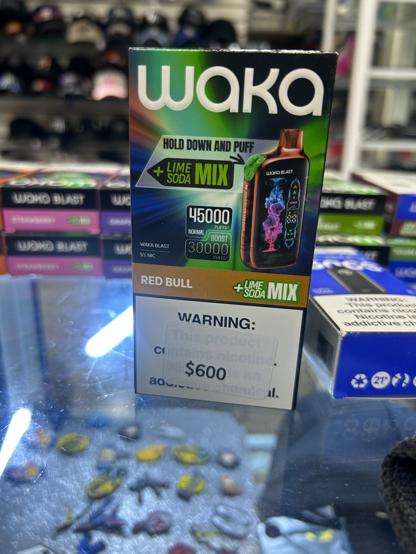 Plumón WAKA 45,000 PUFFS RED BULL