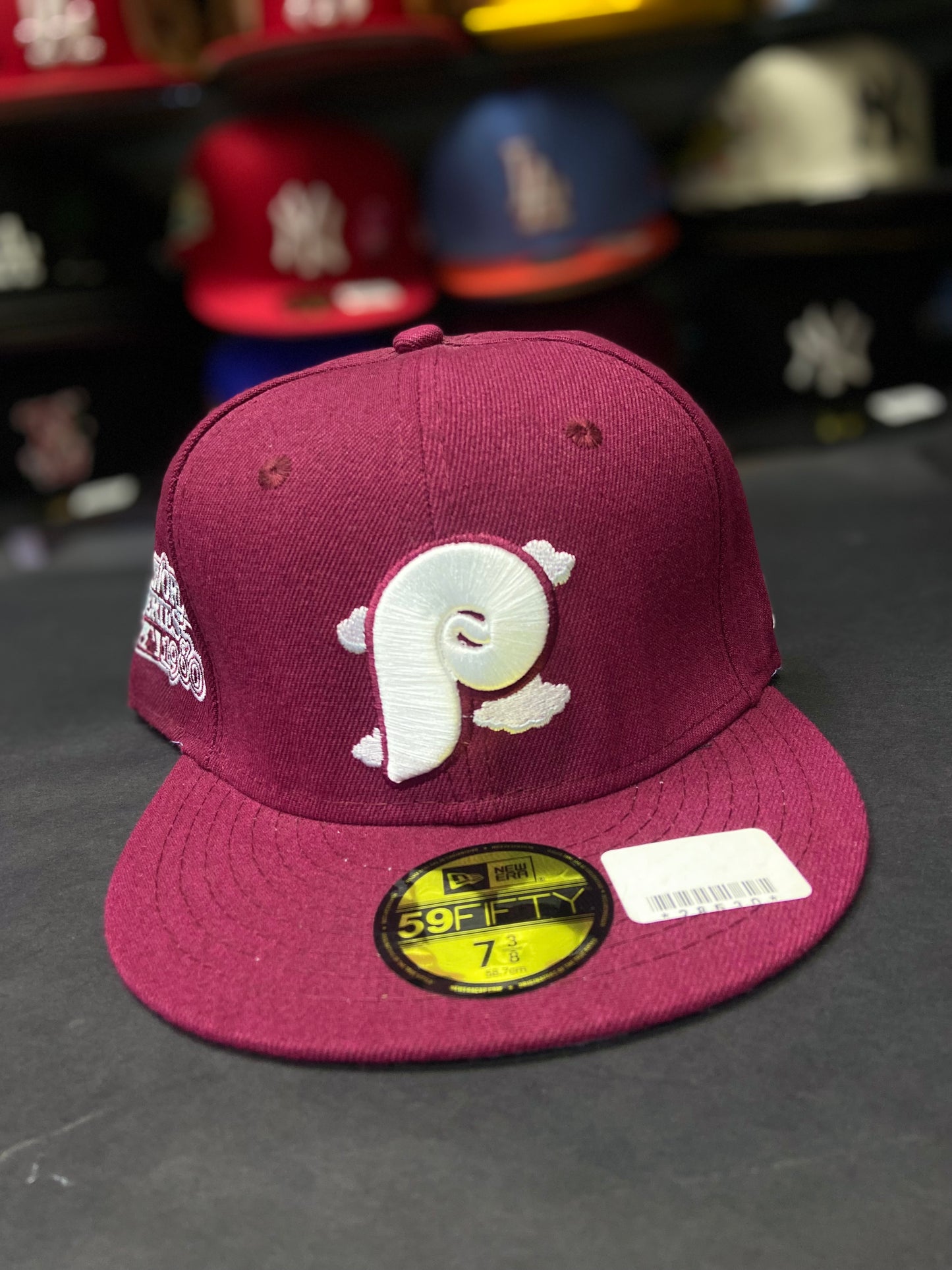 Gorra 59FIFTY Phillies Cloud Maroon – Talla 7 3/8