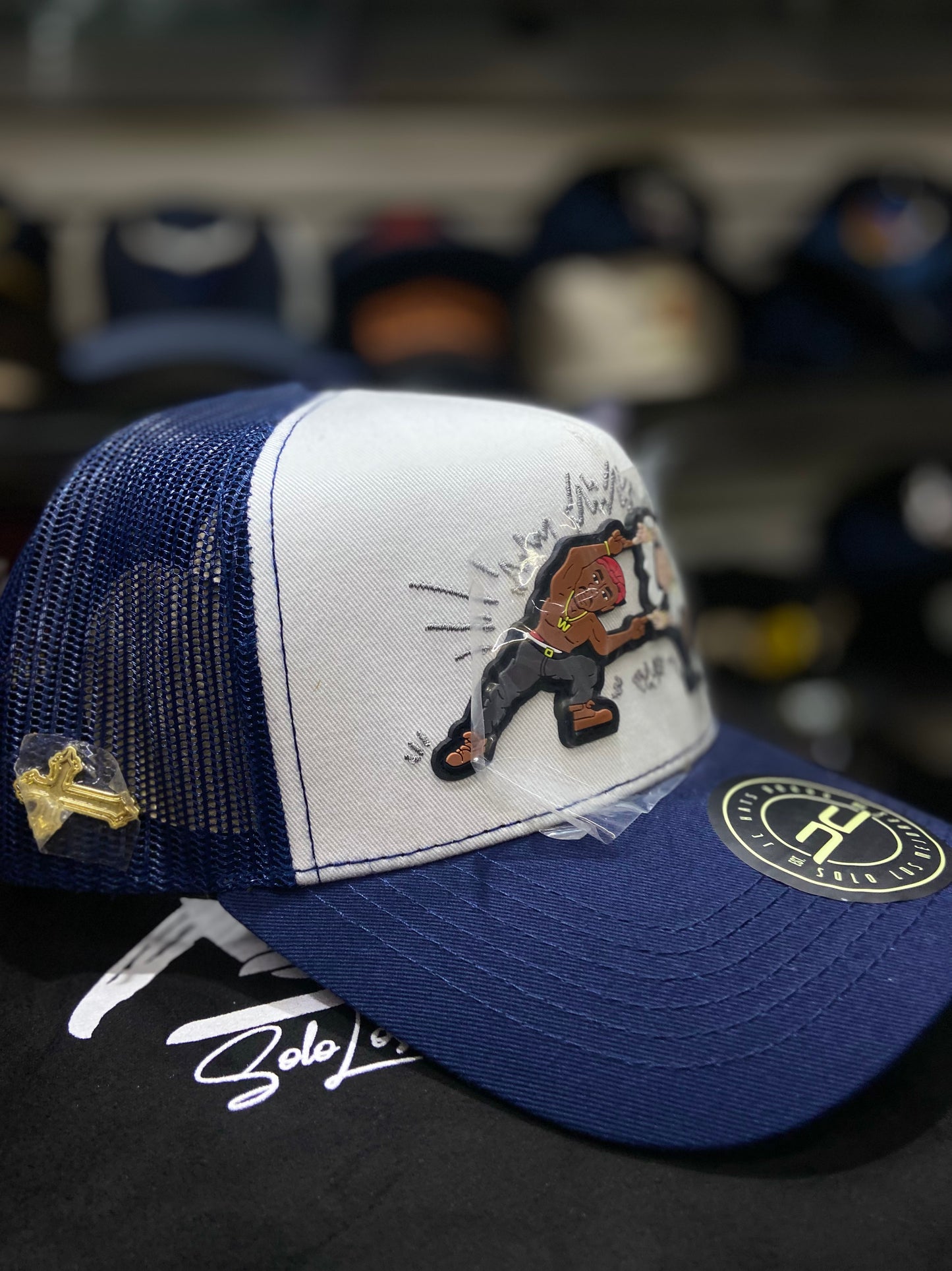 Gorra JC Hats “Corridos Life” Azul Marino con Blanco – La Fusión del Rap y Regional Mexicano 🔥🎶