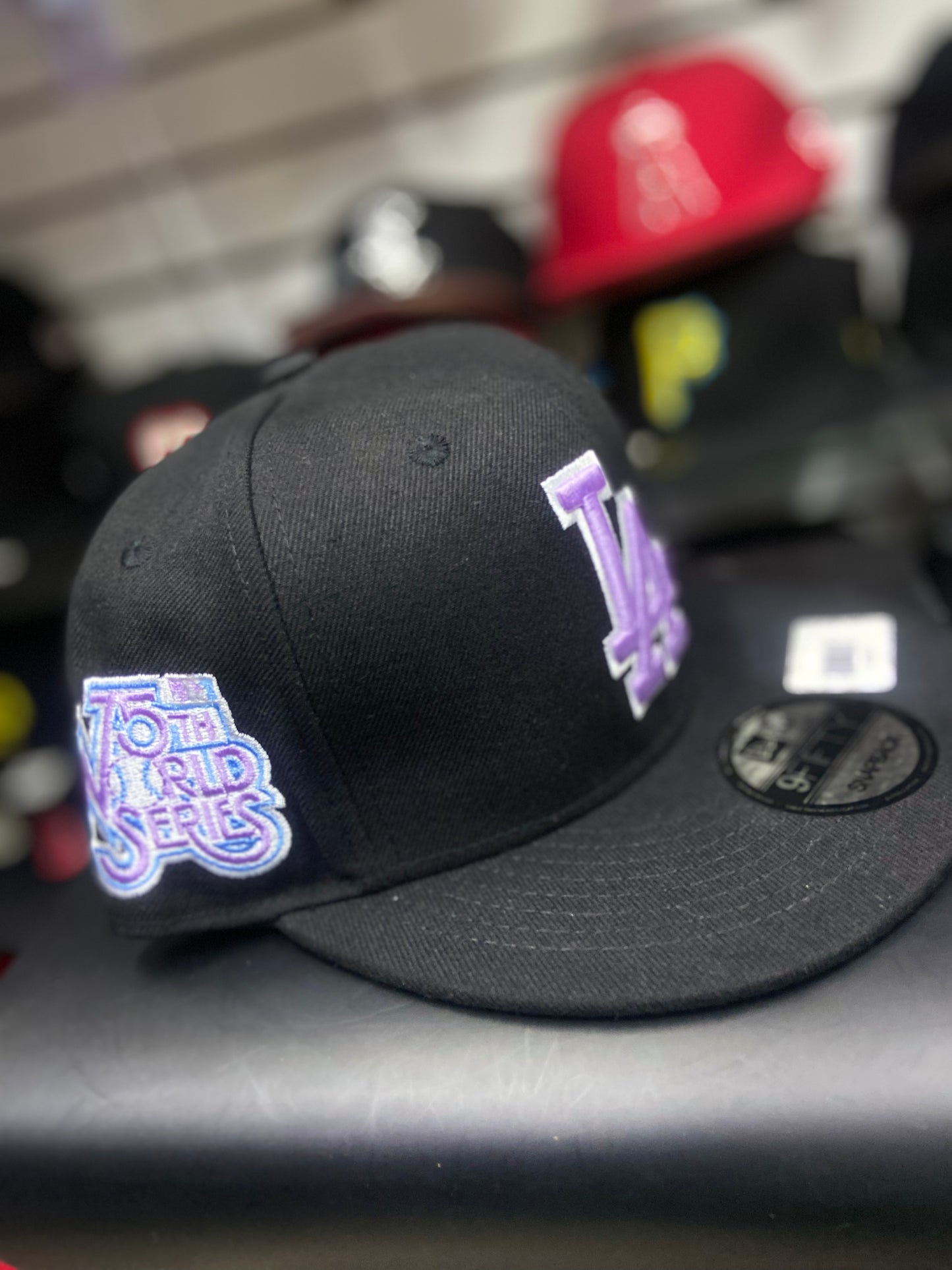 Gorra 9FIFTY Snapback LA Dodgers Negra y Lila