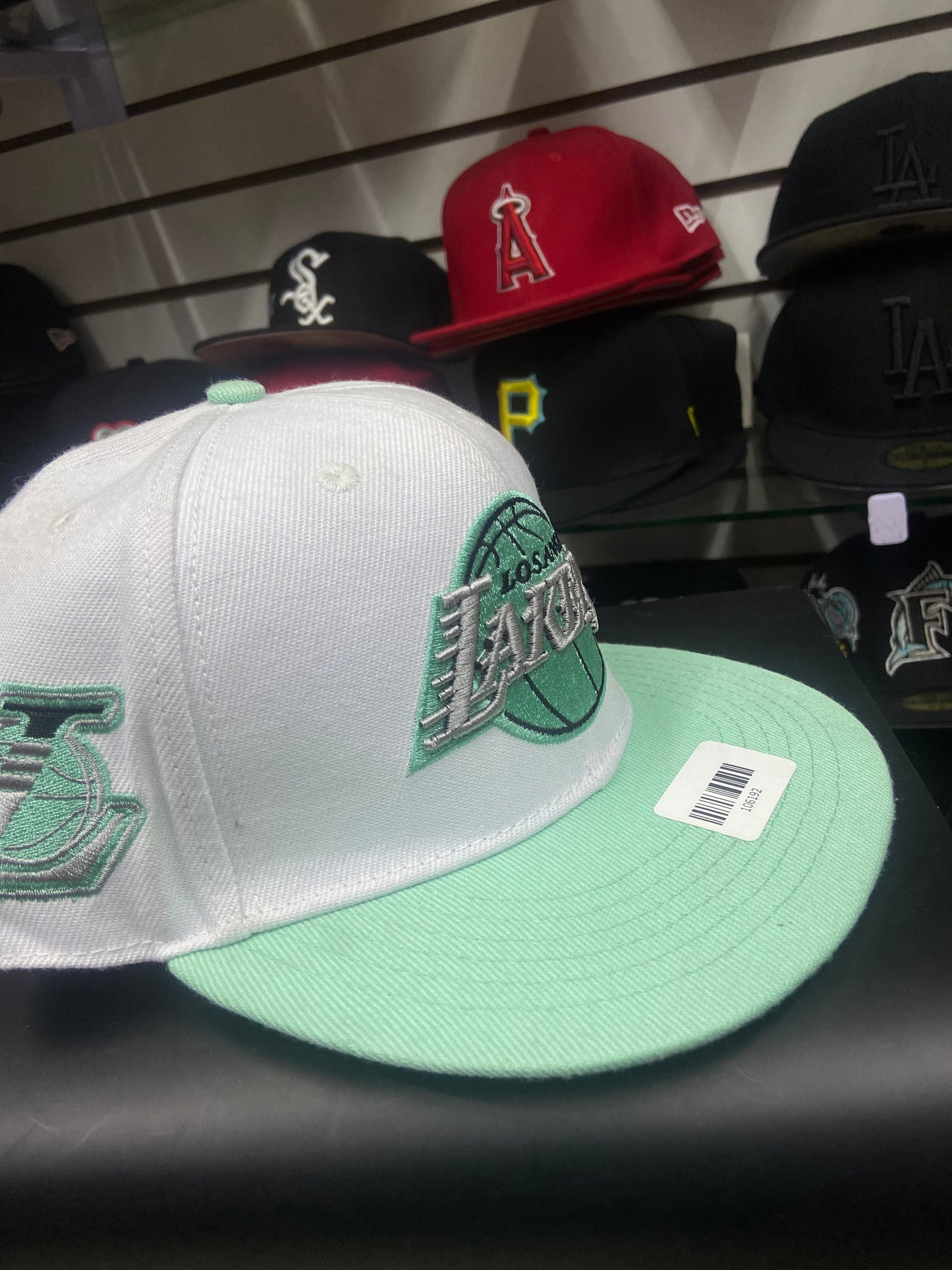 Gorra Snapback - Los Angeles Lakers White & Mint Edition