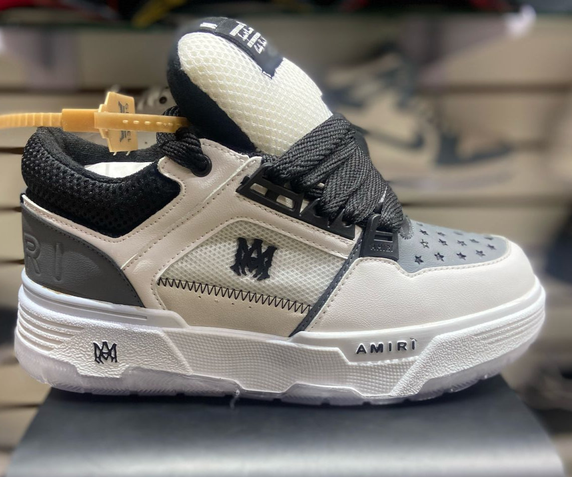 TENIS NACIONAL TIPO AMIRI BLANCO-NEGRO-OXFORD