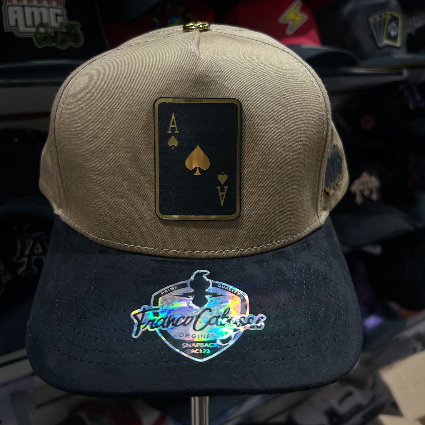 Gorra de placa Naipe premium Franco Cabassi beige