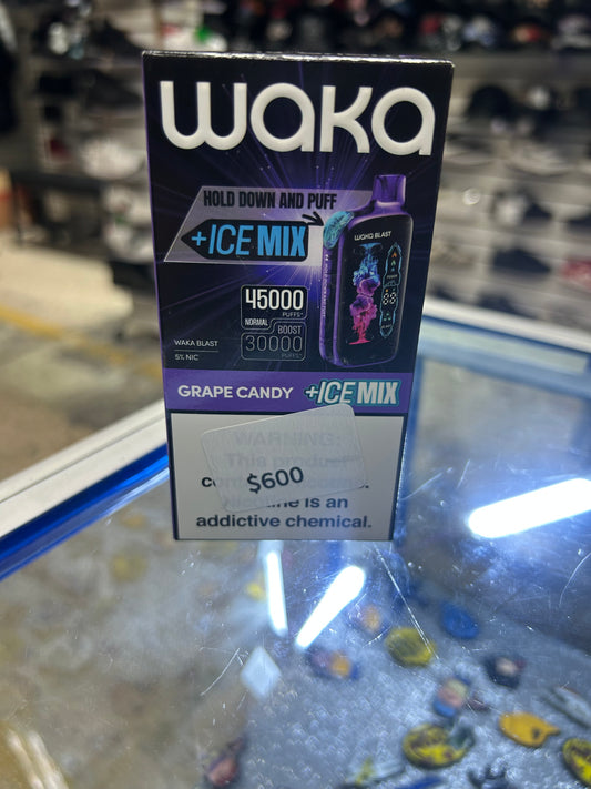 Plumón WAKA 45,000 PUFFS GRAPE CANDY