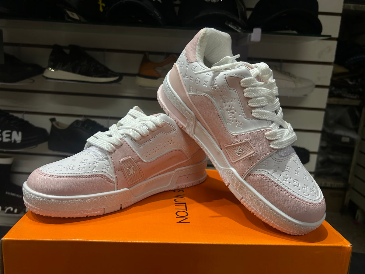 TENIS NACIONAL TIPO LOUIS VUITTON BLANCO ROSA