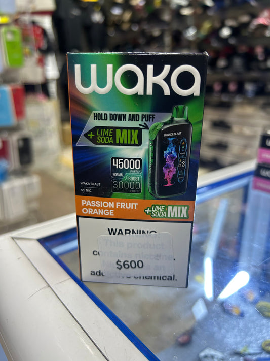 Plumón WAKA 45,000 PUFFS PASSION FRUIT ORANGE