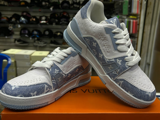 TENIS NACIONAL TIPO LOUIS VUITTON MEZCLILLA CIELO