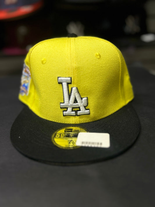 GORRA 59 FIFTY MODELO LOS ÁNGELES AMARILLO NEGRO