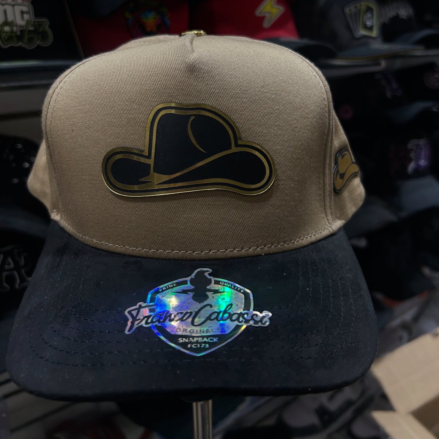 Gorra de placa Sombrero premium Franco Cabassi beige