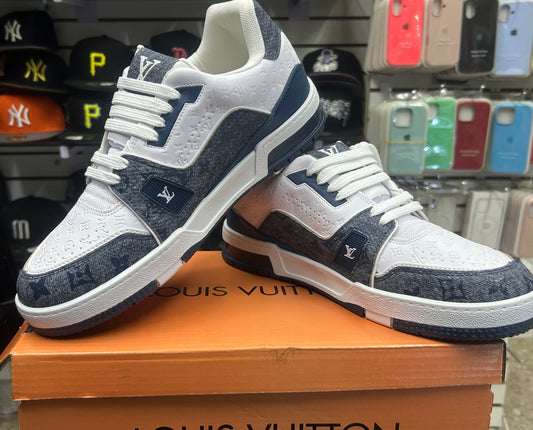 TENIS NACIONAL TIPO LOUIS VUITTON MEZCLILLA MARINO