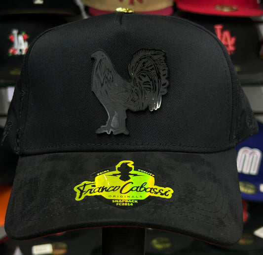 Gorra de placa premium Franco Cabassi gallo negro