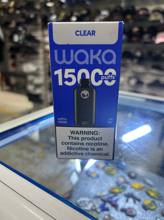 Plumón WAKA 15,000 PUFFS CLEAR