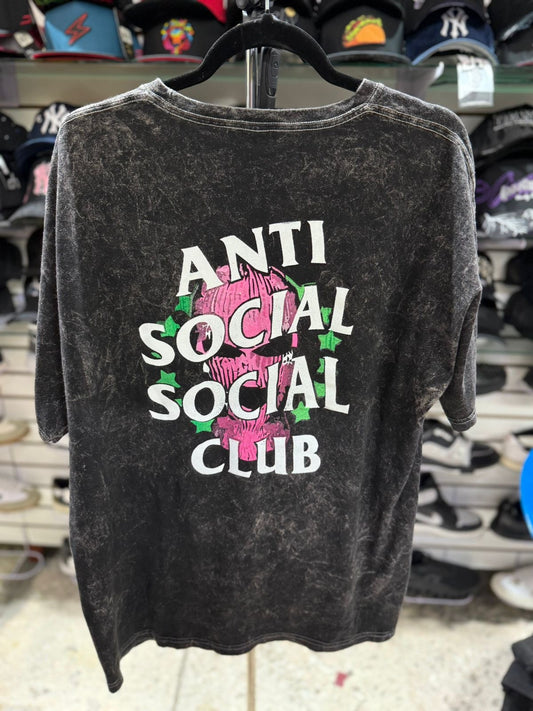 PLAYERA ESTAMPADA ANTI SOCIAL SOCIAL CLUB MASCARA ROSA
