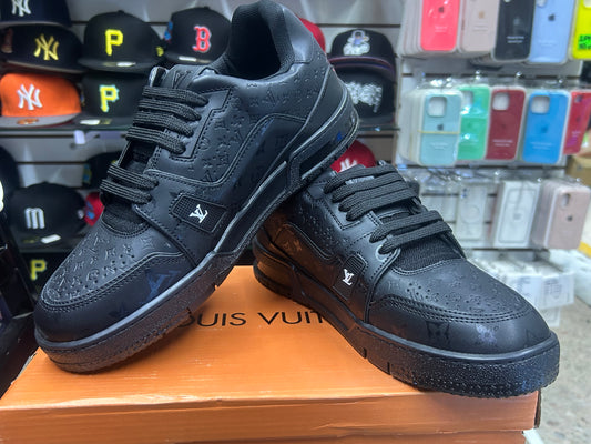 TENIS NACIONAL TIPO LOUIS VUITOON TOTAL BLACK WHITE