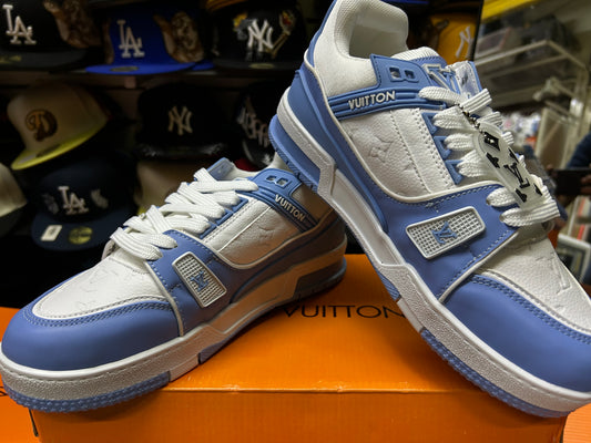 TENIS NACIONAL TIPO LOUIS VUITTON AZUL CIELO BLANCO