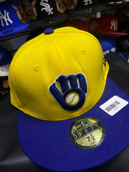 Gorra  59FIFTY Milwaukee Brewers – Amarillo y Azulado