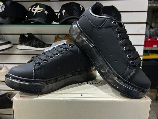 TENIS NACIONAL TIPO ALEXANDER MAQUEEN NEGRO SUELA CRISTAL
