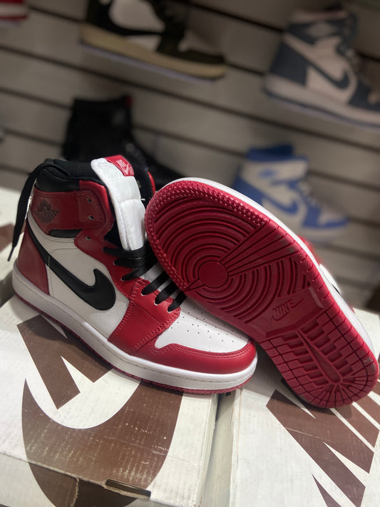 TENIS NACIONAL TIPO NIKE JORDAN MID 1 ROJO NEGRO BLANCO