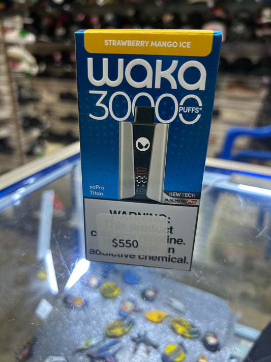 Plumón WAKA 30,000 PUFFS STRAWBERRY MANGO ICE