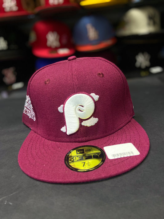 Gorra 59FIFTY Phillies Cloud Maroon – Talla 7 3/8