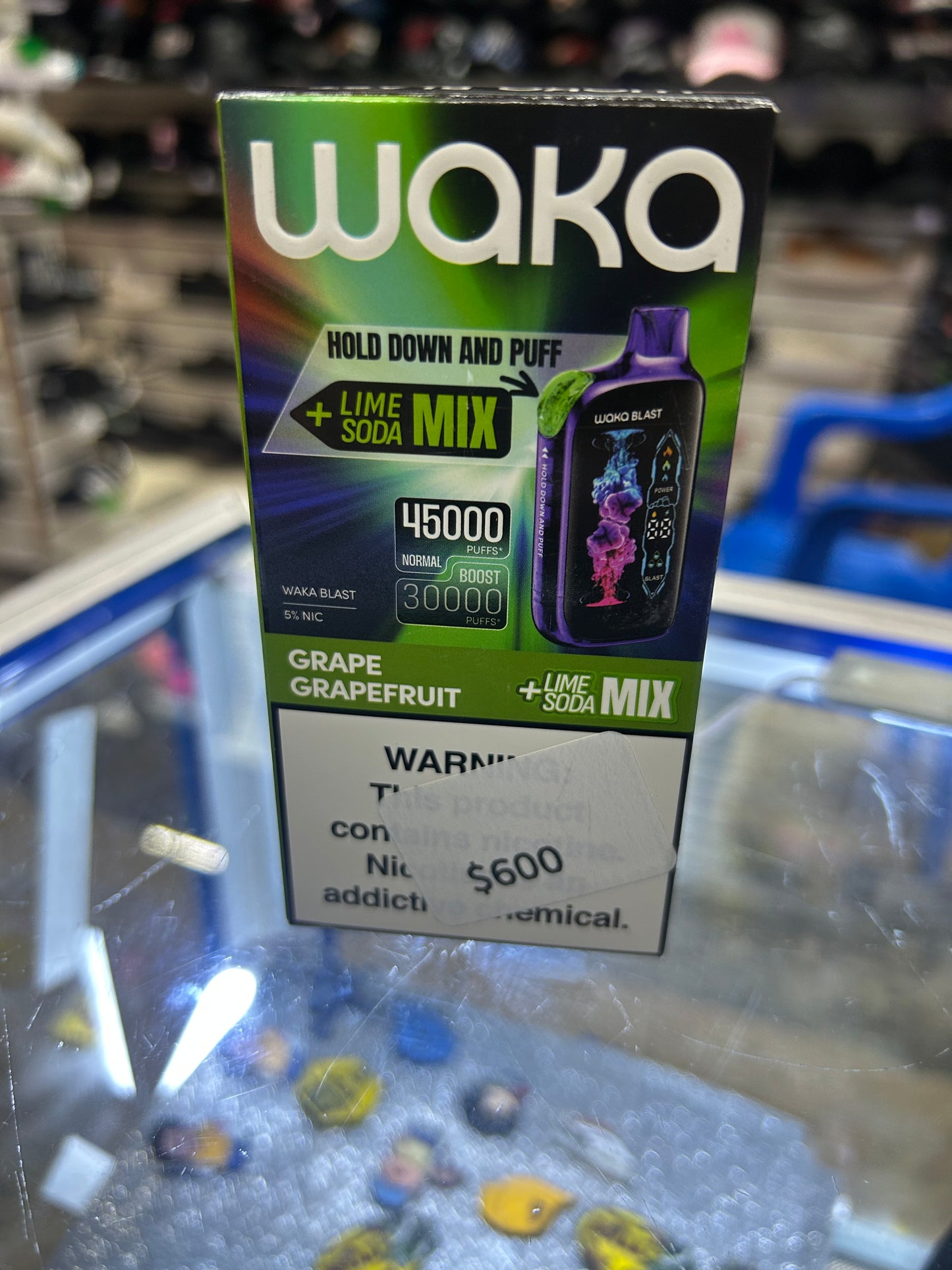 Plumón WAKA 45,000 PUFFS GRAPE GRAPEFRUIT