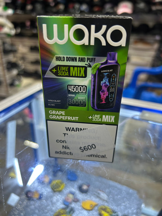 Plumón WAKA 45,000 PUFFS GRAPE GRAPEFRUIT