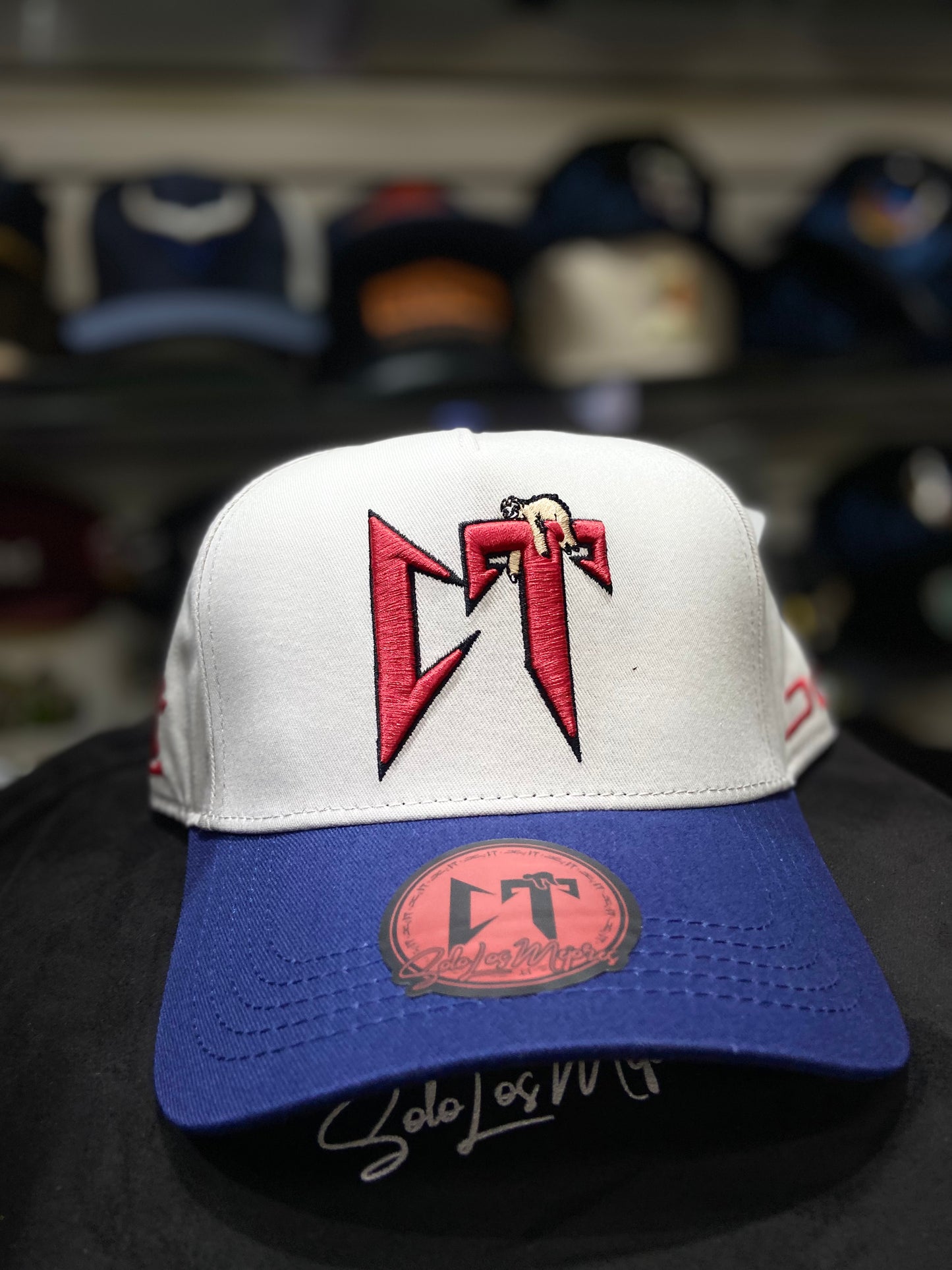 Gorra JC Hats “CT Curva Azul con Gris” – Estilo Bélico y Exclusividad 🔥🧢