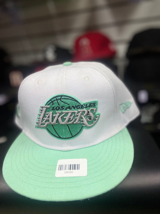 Gorra Snapback - Los Angeles Lakers White &amp; Mint Edition